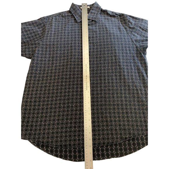 Mens Geoffrey Beene Button-Up Long Sleeve Shirt Geometric Pattern Size Large - Picture 4 of 8